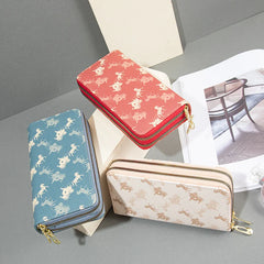 Double Zipper Wallet Women's Long High-Capacity Hand Bag