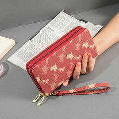Double Zipper Wallet Women's Long High-Capacity Hand Bag