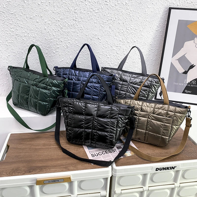 Soft Fluffy Down Handbag Women Waterproof Crossbody Bag Winter Totes
