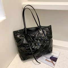 Large Capacity Down Cotton Shoulder Bag for Women