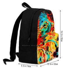 Dragon Travel Laptop Backpack Abstract Rainbow Butterfly