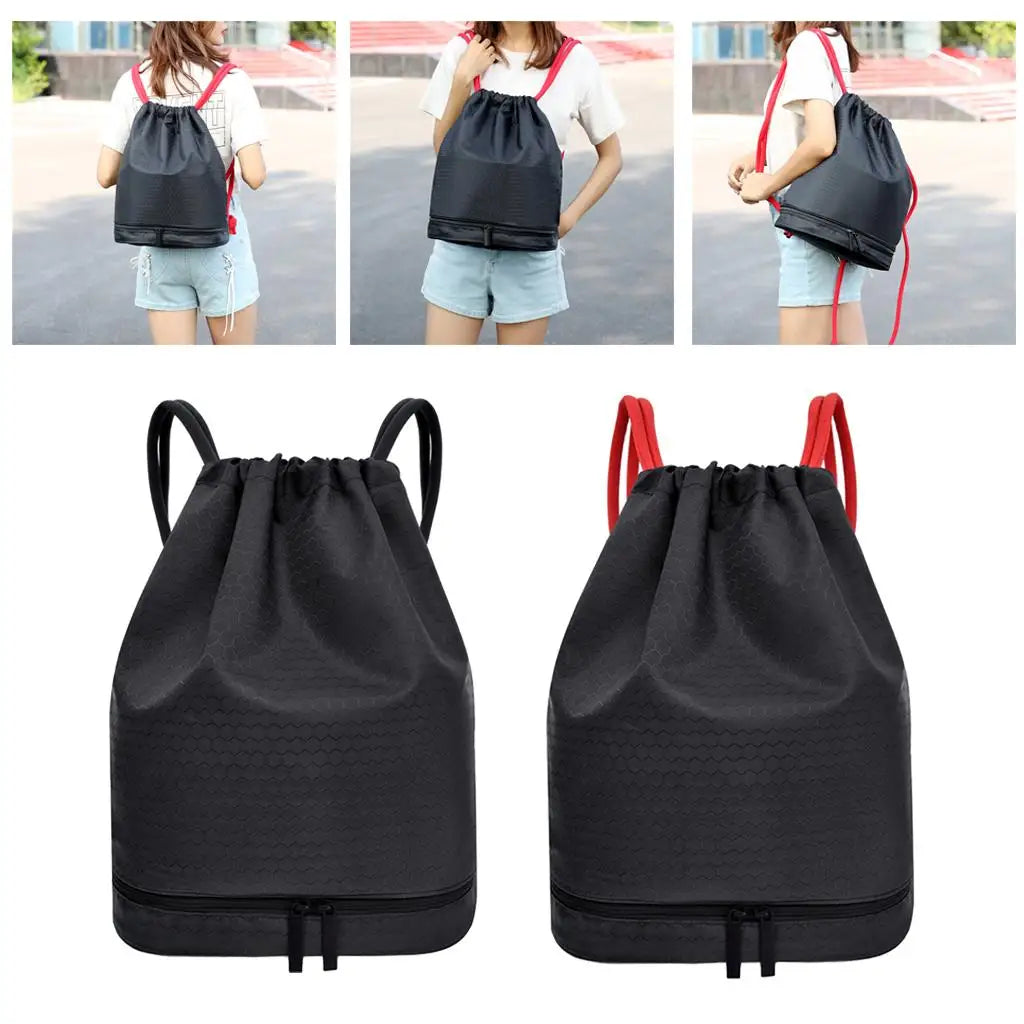 Drawstring Backpack Bags Waterproof Polyester Bag for Gym Travel