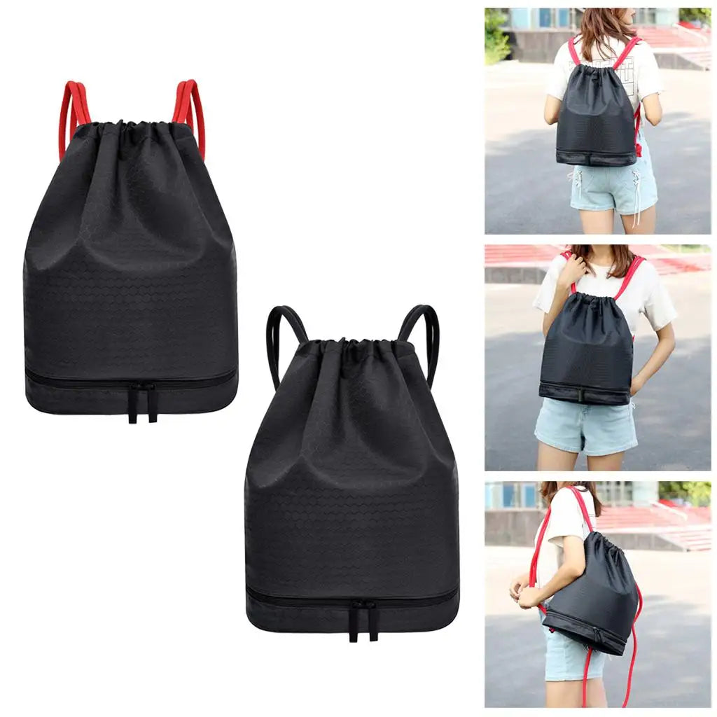 Drawstring Backpack Bags Waterproof Polyester Bag for Gym Travel