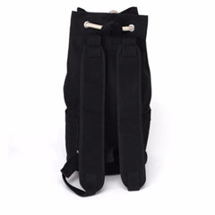 Canvas Drawstring Backpack Unisex School Bag Large Capacity Men's Backpack