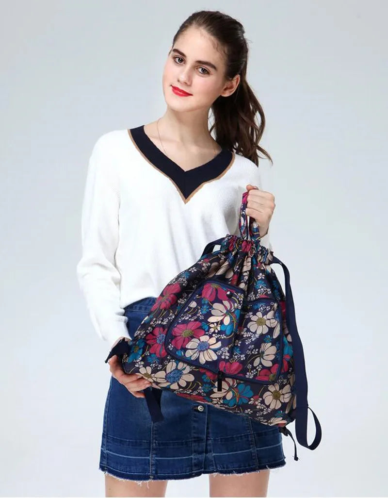 Waterproof Drawstring Backpack for Women