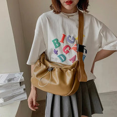 Small Green PU Leather Shoulder Bag for Women