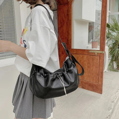 Small Green PU Leather Shoulder Bag for Women