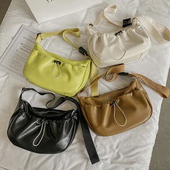 Small Green PU Leather Shoulder Bag for Women