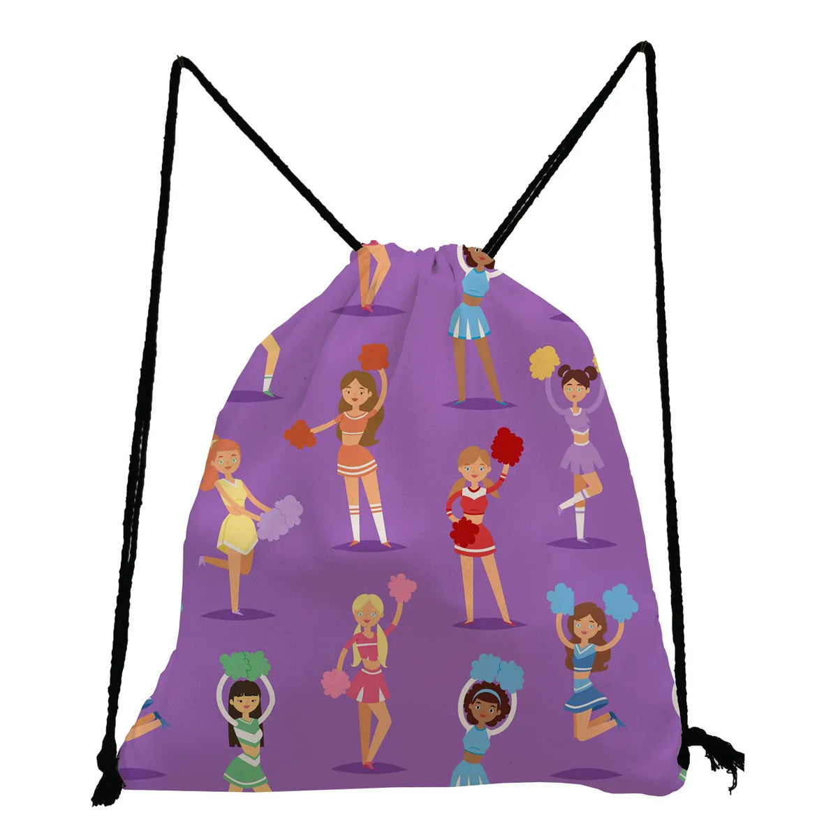 Unisex Drawstring Pocket Backpack Gym School Bag