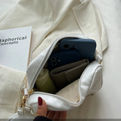 Diamond Messenger Bags Soft Leather Square Purse And Bags