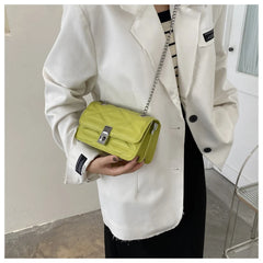 Women Chain Crossbody Bags Lock Embossing Famous High Sell Bag