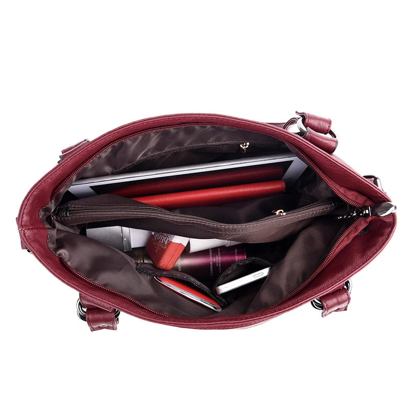 Women PU Leather Handbags Purses Soft Shoulder Bags For Women Messenger Bags