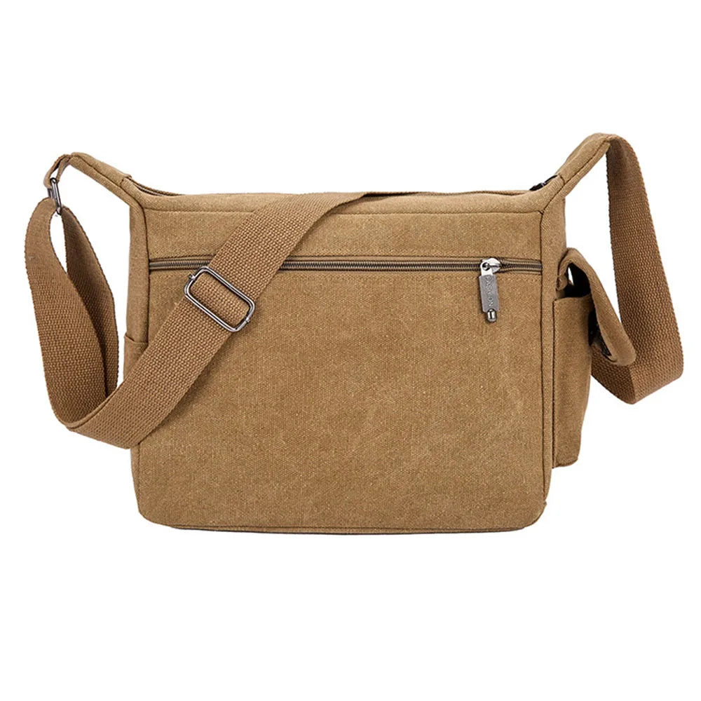 Canvas Shoulder Bags Solid Messenger Bags Travel Casual Bags