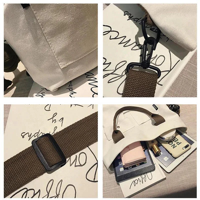 Canvas Women Handbags Shoulder Bags Tote Crossbody Bags Large Capacity