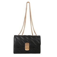 Women's Chain Crossbody Bags Stripe Square Purse