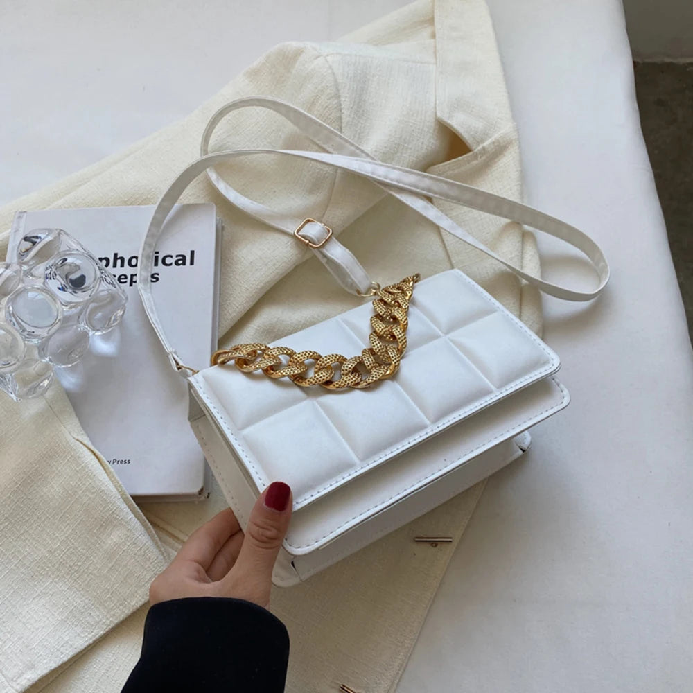 Rhombus Square Chain Shoulder Bags for Women