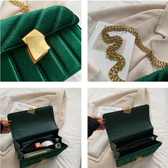 Vintage Stripe Shoulder Bag Mini Crossbody Handbag