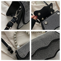 Beaded Shoulder Bags Wavy Messenger High Casual Bags
