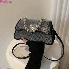 Beaded Shoulder Bags Wavy Messenger High Casual Bags