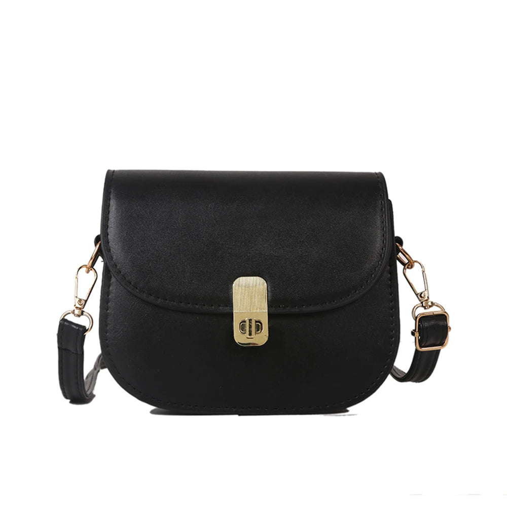Retro Women Shoulder Bags Square Crossbody Bags Texture Solid Casual Bags