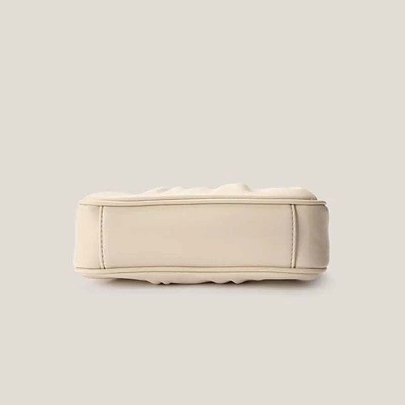 Female Underarm Bag Cloud Fold Handbags Messenger Summer Pu Leather Solid Bag