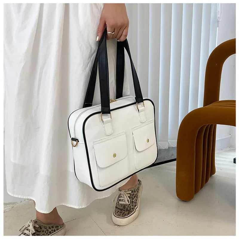 Women's Briefcase Shoulder Bags Solid Crossbody Bags