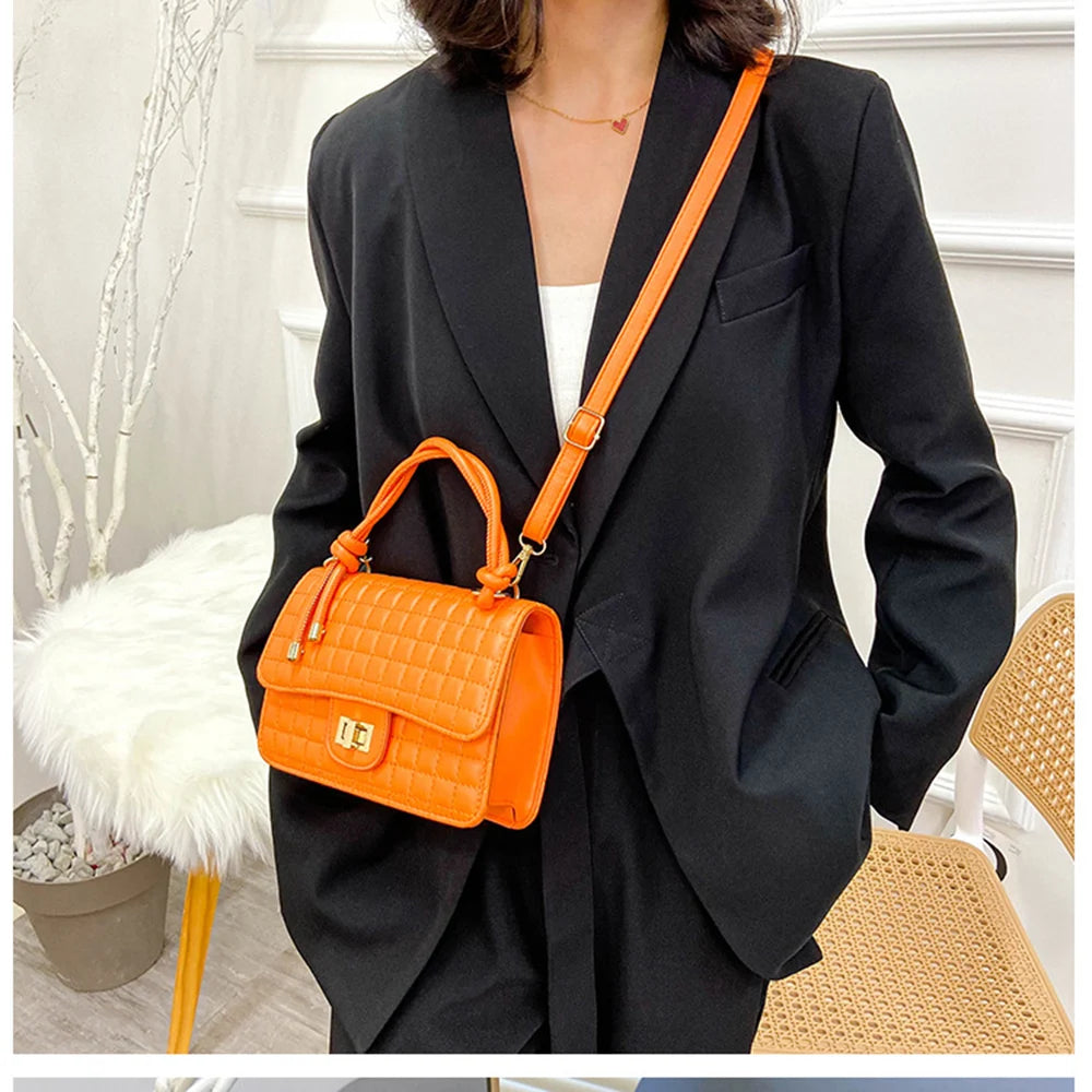 Lattice Shoulder Bags Crossbody Bags Vintage Style