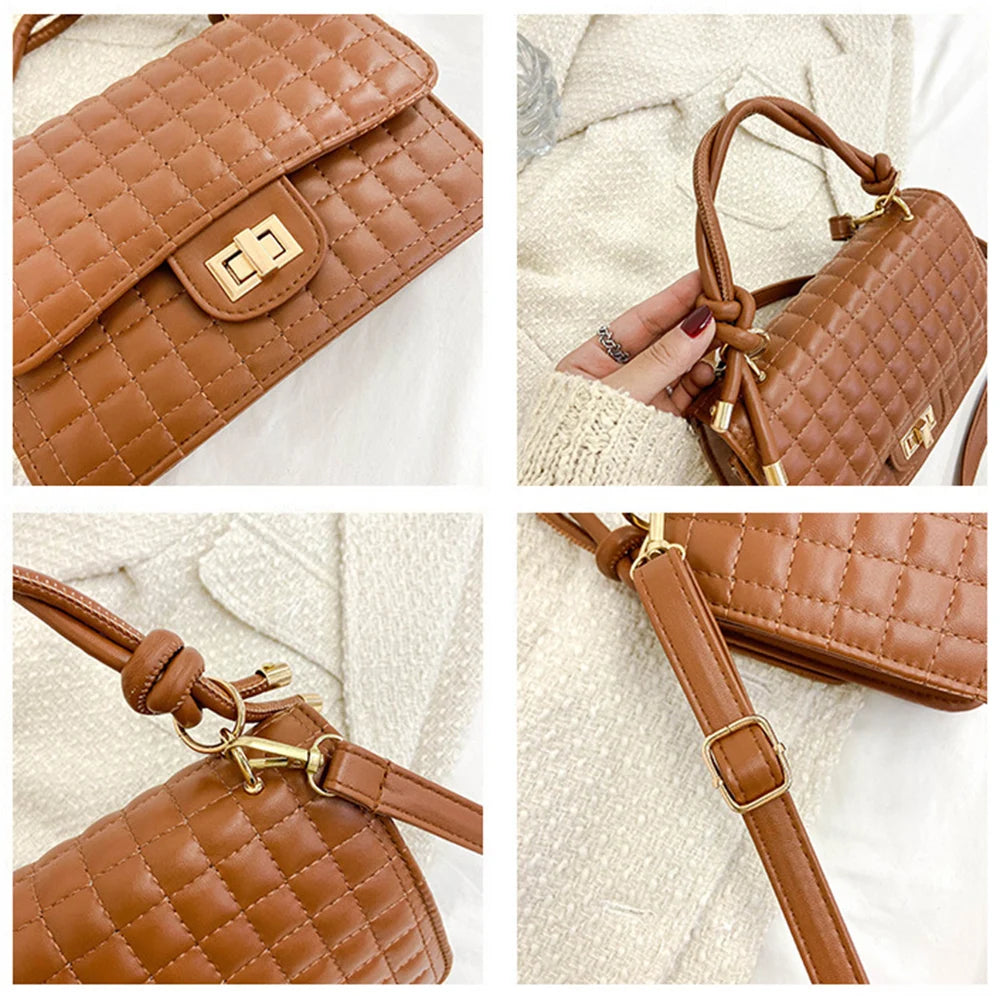 Lattice Shoulder Bags Crossbody Bags Vintage Style