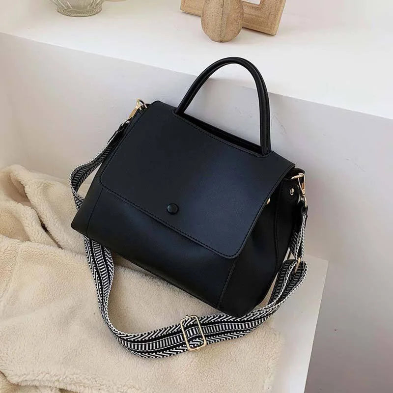 Large Capacity Women Handbags Texture Messenger Bags Solid Shoulder Bags