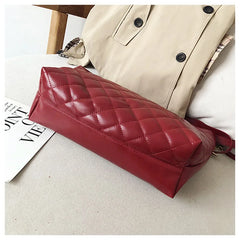 Large Capacity Women Chain Shoulder Bags PU Leather Solid Bags