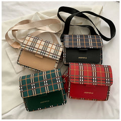 Plaid Shoulder Bags Retro Square Bags