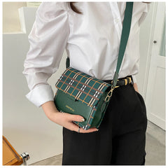Plaid Shoulder Bags Retro Square Bags
