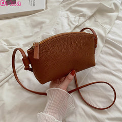 Women's Lychee Pattern Shoulder Bag Messenger Underarm Square Bag