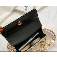 Pure Women Shoulder Bags Thick Chain Portable Square Handbags