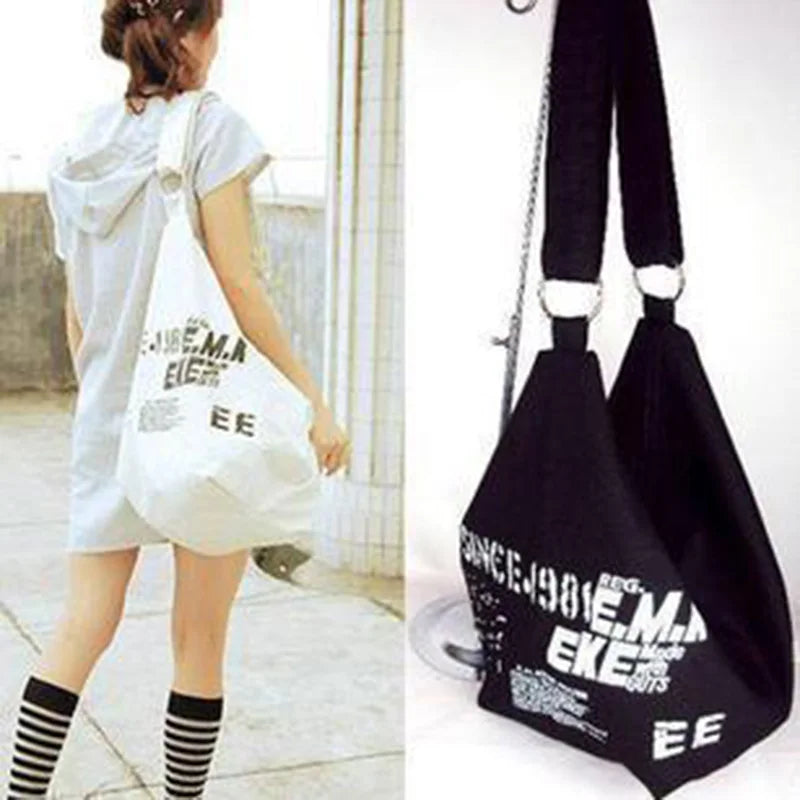 Retro Canvas Handbags Women Casual Shoulder Bags Large Capacity