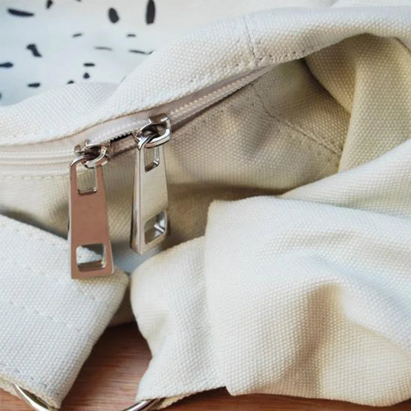 Retro Canvas Handbags Women Casual Shoulder Bags Large Capacity
