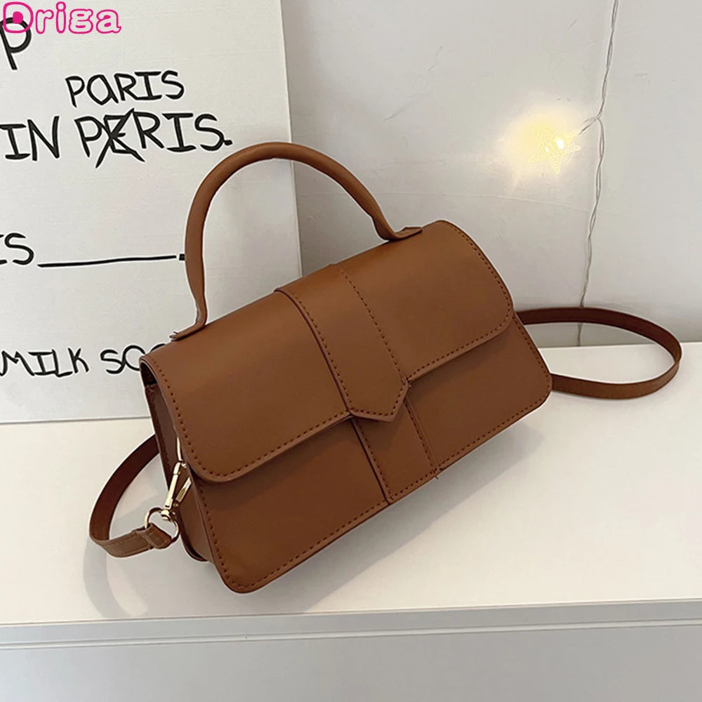 Retro Square Shoulder Bag Messenger Famous Solid Bag