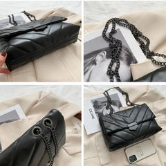 Women's Rhombus Embroidery Crossbody Bag Mini Handbag