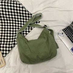 Women's Canvas Shoulder Messenger Bag, Large Capacity