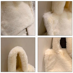 Winter Plush Shoulder Bag Soft Warm Handbag