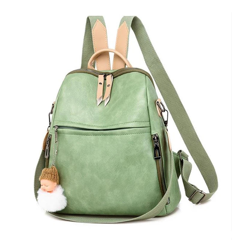 Women Leather Backpack Multifunction Travel Bags for Girls