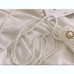 Mini Lipstick Shoulder Bag with Pearl Braided Detail