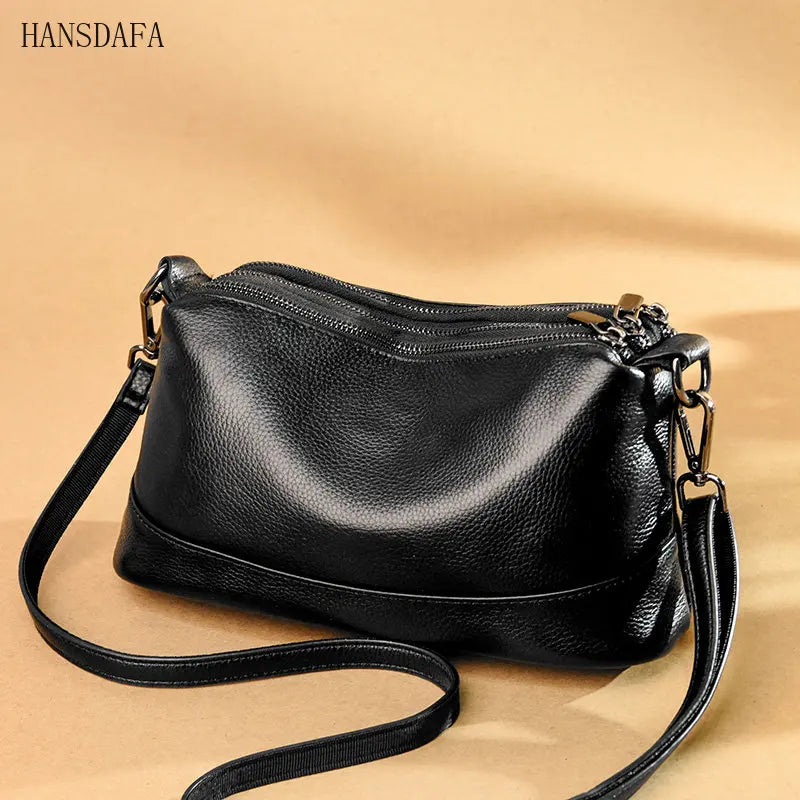 Women Leather Handbags Shoulder Bags Cowhide Messenger Bag
