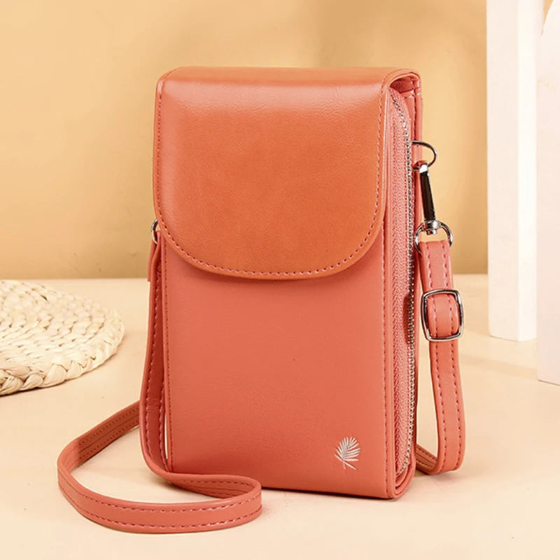 Small Leather Crossbody Bag Women Phone Purse Mini Messenger Bag