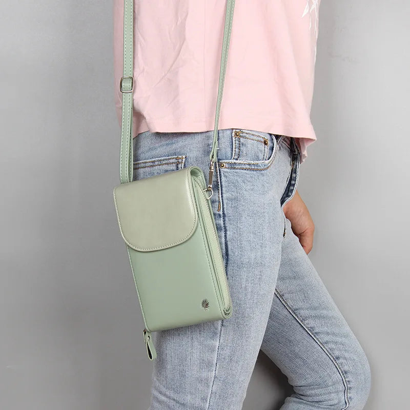 Small Leather Crossbody Bag Women Phone Purse Mini Messenger Bag