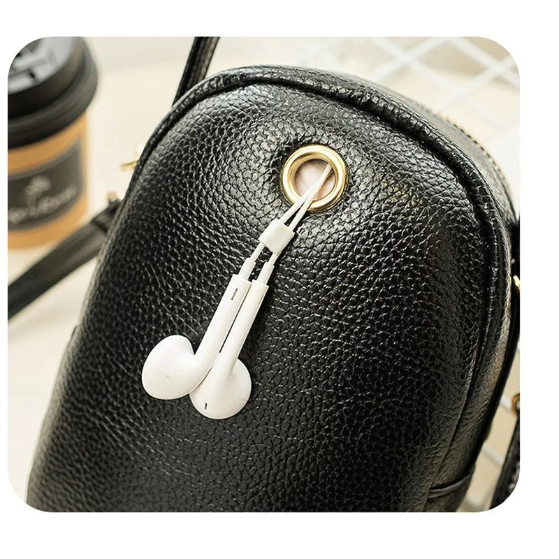 Small Leather Crossbody Shoulder Bag Zipper Messenger Bag for Women
