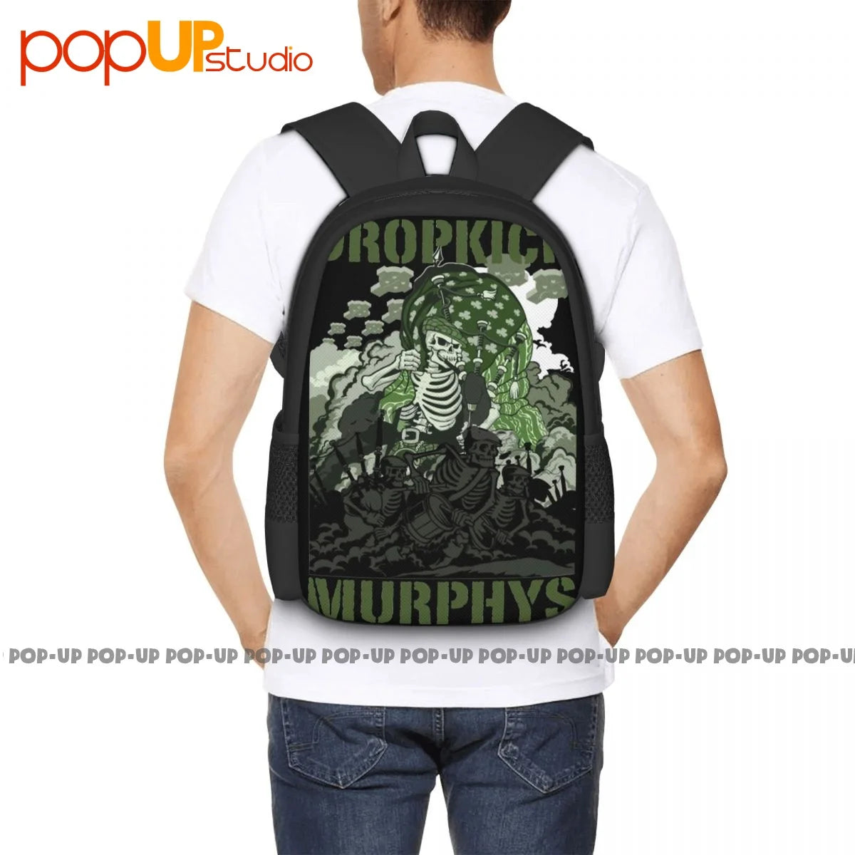 Dropkick Murphy S Invasion Backpack Large Capacity Schoolbag