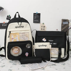 4pcs Set School Backpacks for Girls and Boys