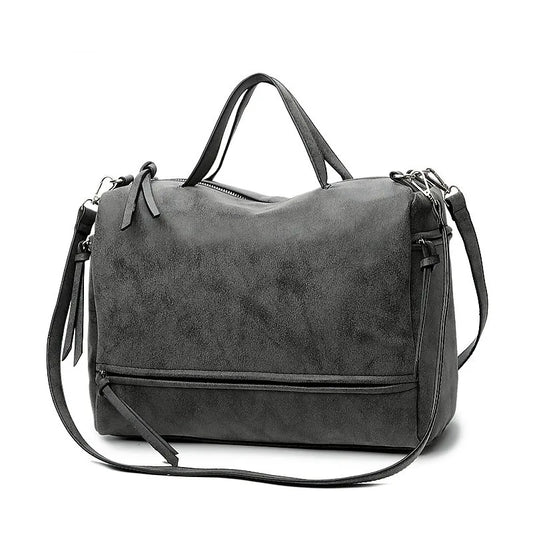 Nubuck Leather Shoulder Bag Vintage Crossbody Motorcycle Bag