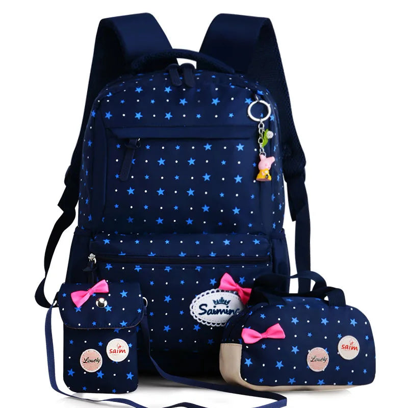 School Bags Teenagers Girls Printing Rucksack Backpacks 3pcs/Set Mochila Kids